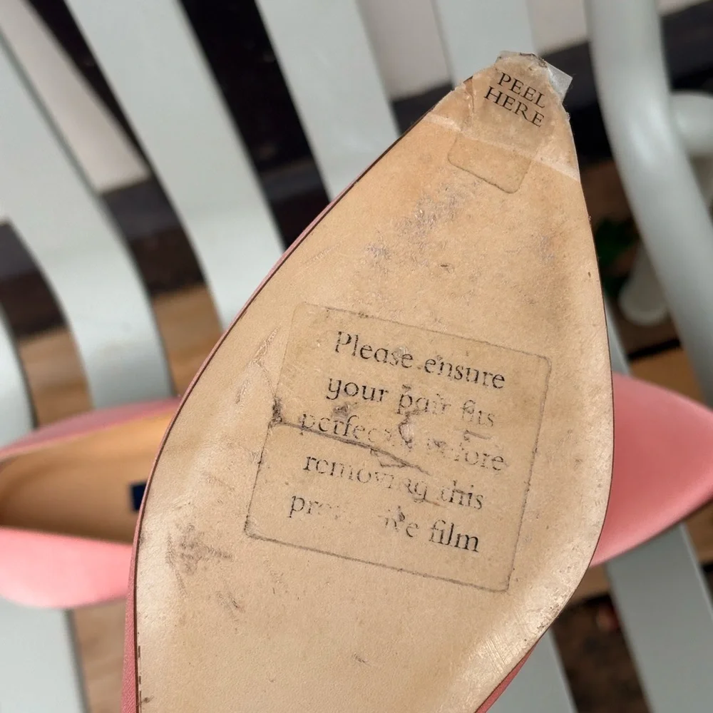 Margaux Pink Satin Mary Jane Flats - Picture 5 of 6